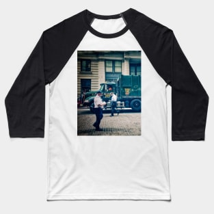 Green Truck, Financial District, Manhattan, NYC Baseball T-Shirt